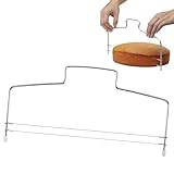 CERCTLA Tortenschneider, Professioneller Tortenbodenschneider 32 cm, Verstellbarer Doppellagiger Schneiddraht Tortenschneider, Einfach anwendbarer Kuchenschneider für gleichmäßige Tortenschichten