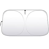 Sonnenschutz Auto Frontscheibe, 140x70cm Universeller Autosonnenschutz, Innen Frontscheibenabdeckung Faltbar, Sonnenblende Vorne, Windschutzscheibe für Sommer Selbsthaftend UV Hitzeschutz Plane (L)