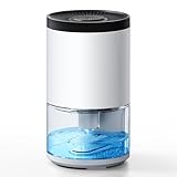 Jonwall Luftentfeuchter Elektrischer, 1000ml Luftentfeuchter Klein Entfeuchter Leise Tragbarer Mini Raumentfeuchter Auto Abschaltung, 7 Farbiges Licht Gegen Feuchtigkeit für Schlafzimmer Bad Home