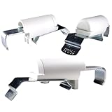 Brillant Universal Klemmträger für Doppelrollo Minirollo Duo-Rollos ohne Bohren Fenster Balkon Tür 2 Stück Stabil innen Metall aussen Weiß Kunststoff verstellbar von 5-25 mm Fensterflügel