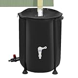 Regentonne Regentonne Wassersammler robust wetterfest tragbar 200L PVC Mesh Regensammler Regentonne mit Filter Überlaufset c