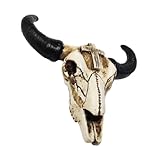 RORPOIR Anhänger Vintage Tier Wandkunst Kunsttierschädel Tierkopf Wanddekoration Wanddekoration Für Wohnzimmer Bullenschädel Kopf Großer Bullenkopf