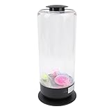 Plyisty LED -Quallenlampe, 7 Farbeinstellungen Nachtlichtaquarium mit Fernbedienung, für Haus- und Schlafzimmerdekor, 3 Wasserflussgeschwindigkeiten (Black)