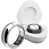 Smart Ring Android Smartring iOS Fitness Tracker Schrittzähler Damen Smartringe für Herren Schlaftracker Fitness Ring Tracker Herzfrequenz Schlaf Ring Silber Kalorienzähler Activity Trackers