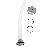 CLISPEED Dosierausgießer für Benzinkanister und Ölfass 14,4 Zoll Kunststoffausgießer mit Metallgewindekappe und Dichtungsring Tropfsicher Kompatibel mit Metall-