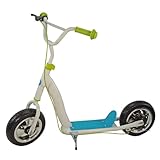 Best Sporting High End Scooter Kids I Kinderroller mit Ständer und Handbremse I weiß - grün I Tretroller für Kinder I 10 Zoll Scooter mit Luftreifen I City-Roller Kinder I Roller Kind