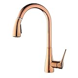 Küchenarmatur, Roségold, ausziehbare Spültischarmaturen, 360 Grad drehbar, Deckmontage, Küchenarmatur, Kalt- und Heißmischbatterie, Einhebel-Küchenspüle Wasserhahn