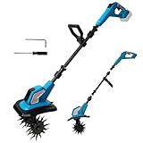 Akku-Motorhacke für Makita 18 V Batterie, Elektro-Bodenhacke mit Doppelrolle 4 Klingen, Abnehmbares Design, Arbeitsbreite 17 cm, Arbeitstiefe 24 cm, für Landwirtschaft und Anbau (ohne Akku)