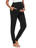 Love2Mi Freizeithose für Schwangere Umstandsleggings Schwangerschaft Stretch Jogginghose