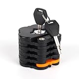 UUE Fahrradschlösser, Fahrradschloss mit 3 Schlüssel, Kettenschloss, Hohe Sicherheit Fahrradschlösser, Rahmenschloss Länge 78 cm, diebstahlsicheres Fahrradschloss mit Halterung, Schwarz