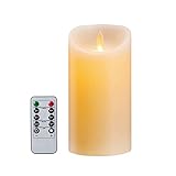 Koelaa LED Kerzen, Batteriebetrieben Kerzen, Flammenlose Kerze mit Fernbedienung und Timer, Elektrische Flackernde Batteriebetriebene Kerzen, für Party Zimmer Halloween Weihnachtsdekoration--7.5*15cm