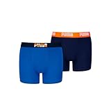 Puma Kinder Boxer Unterwäsche, Blau, 170-176 (2er Pack)