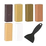 Ovaletta 6 Farben Laminat Reparaturset, Fliesen Reparaturset, Hartwachs Reparaturset, Holzspachtelmasse Parkett Reparaturset für Holzboden, Arbeitsplatte, Tür, Schrank, Treppe