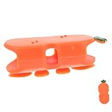 DIYEAH Duschkopfhalterung Saugnapf Bohren Karottenform Handbrause Halterung aus Tpr Rutschfest Einfach zu Montieren Kompatibel für Badezimmer Dekorativ und Stabil