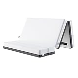 TeQsli Klappmatratze, Gästematratze, 3-in-1 Schlafsofa und Faltmatratze mit waschbarem und abnehmbarem Bezug für Zuhause, Campen oder Reise (140x200x15cm)