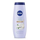 NIVEA Basil and White Tea Duschgel mit pflegendem Serum, 75 ml Flasche