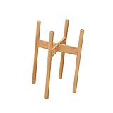 iplusmile Holzlagerständer Stand Zimmerpflanzen drinnen leben Blumentopfhaltergestell Pflanzenregale für draußen Anlage Lagerregal Blumentopfgestell aus Holz Bambus Chocolate