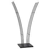 Design Holzregal Kaminholzständer Metall Schwarz 119 cm hoch - Kaminholzregal für Innen - Moderner Holzhalter für Kaminzimmer Wohnzimmer Flur oder Ofenecke