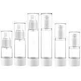 QINGYIWL 6 Stk Leer Airless Pumpspender Creme Spender Pumpspender, Tragbarer Leere Nachfüllbar Vakuum Reiseflaschen zum Befüllen Reiseset Kosmetik für Lotion Creme Gel Shampoo Parfüm Toilettenartikel