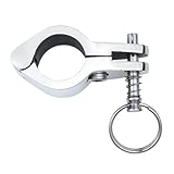 Boot Bimini Top Scharnier Schienenhalterung – Edelstahl-Backenklemme Bimini, Silber Marine Boot Markise Klemme Clip Deck Hardware für Boote – Top Scharnier Schienenhalterung Stahl Boote Scharnier