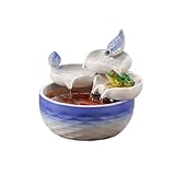 YANG11FAN Tischbrunnen Fließende Dekorationen for Wohnzimmer, Bürotische, Hauseröffnungen, die Reichtum anziehen, Keramik-Aquarien, Springbrunnen Zimmerbrunnen