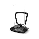 Hama Zimmerantenne „Classic“, aktiv (Empfang von DVBT, DVBT2, Zimmerantenne für Fernseher, einstellbare Verstärkung, LTE Filter 5G, Stromversorgung über USB) schwarz