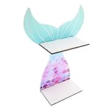 DOITOOL Rustikales Wandregal Meerjungfrau Holz Schwimmendes Regal Schlafzimmer Deko Mädchenzimmer Minimalistisches Aufbewahrungsboard für Accessoires