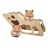 Hamstertunnel | Holztunnel Spielzeuge | Bereicherungsrutsche Für Rennmäuse Und Hamster | Geeignet Für Eichhörnchen, Kleintiere, Mäuse, Gerbils, Syrische Mäuse Und Zwerghamster Zum Täglichen Ausruhen