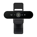 Logitech BRIO ULTRA-HD PRO Webcam, 4K HD 1080p, 5-fach Zoom, Hohe Bildfrequenz, HDR und RightLight 3, USB-Anschluss, Gesichtserkennung mit Windows Hello, Für Skype, Zoom, Cisco, PC/Mac - Schwarz