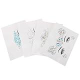SEWACC 4 Stück Temporäre Strass Gesichtsaufkleber aus Robustem Material Selbstklebend für Augen Gesicht und Körper Vielseitige Glitter Tattoos für Party und Festival