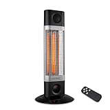 VEITO Heizstrahler energiesparend – infrarot Standstrahler – Fußwärmer – Elektroheizung für Innenraum – Heizkörper – Fernbedienung – Sleeptimer – 1200 Watt – 30% effizienter