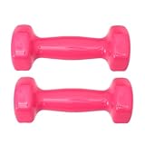 CORHAD 2st Fitnessgeräte Fitness-hanteln Vinyl-hantel Weiche Handgewichte Neopren Hantel Handgewichte Aus Neopren Glocken Runde Handgewichte Trainingsgewichte Für Zu Hause Rosa