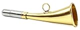 Signalhorn Jagdhorn Rufhorn Nebelhorn 16cm 22cm 26cm Jagd Boot aus Messing, poliert, Golden (16 cm)