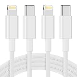 USB C Lightning Kabel [1.8M+1M 2PACK] iPhone Kabel [MFi-Zertifiziert ] iPhone Schnellladekabel Type C auf Lightning Schnellladekabel für Apple iPhone 14/13/12/11/X/XS/XR/8/iPad, Weiß