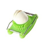 GETAJGHSD Edelstahl Eierschneider mit Eiertrenner Multifunktional Küchenhelfer für Gekochte Eier und Lebensmittel Grün Robust Praktisch Einfach zu Reinigen