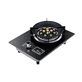 Einzelgasherd, 5,2-kW-Hochleistungsbrenner, LPG/NG-Gasherd, Mit Flammendurchschlagschutz Und 99-Minuten-Timer(LPG)