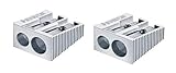 Staedtler Doppelloch-Anspitzer, hohe Qualität, Aluminium, 2 Stück