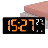 Nachttischuhr, Wecker, Sprachsteuerung, Temperaturanzeige, Coole Gadgets, Uhr für Tisch, Hotelregal, Schwerschläfer, Büro, Nachttisch, Geburtstag, Erwachsene