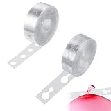 2 Rollen 5m Ballon Girlande Streifen, Luftballon Girlandenband Set, Luftballon Girlande, Ballonband Streifen, Dekorationsstreifen für Luftballons