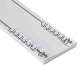 Peakjune Verstellbare Deckenvorhangschiene,Gardinenschiene Deckenmontage,FläChenvorhangschiene Komplett-Set,Aluminium Gardinenschiene,Schiebegardinen Schiene,Deckenmontage.