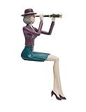 HAUCOZE Modern Dekor Skulptur Frau Figuren Statue Wohnzimmer Kunst Arts Polyresin Geschenk 22cm