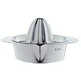 WMF Gourmet Zitronenpresse Edelstahl 13cm, Zitruspresse manuell, Saftpresse, Limettenpresse, Cromargan Edelstahl mattiert, für Zitronen, Limetten, Apfelsinnen, Orange, Grapfruit