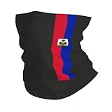 IEOIAEKI Stirnband mit Haiti-Flagge, gestreift, für Herren, Wandern, Jagd, Schlauchschal, haitianisches patriotisches Gesicht, Bandana, Gamasche