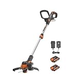 WORX WG163E Akku Rasentrimmer 20V – Kantenschneider Rasen – 2-in-1 Funktion: Rasentrimmer und Kantenschneider – 30cm Schnittdurchmesser – komfortabel & kompakt – inkl. 2x2Ah Akkus & Ladegerät