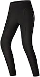 SHIMA CRUZ Motorrad Hose Damen mit Protektoren Leggings Knieprotektoren Motorradhose Kurzgrößen Hosen Protektorenhose Textilhose Urban Stretch Lang (Frauen, Schwarz, XL)