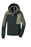 killtec Jungen Skijacke/Funktionsjacke mit Kapuze und Schneefang KSW 200 BYS SKI JCKT, dunkeloliv/olive/sage, 164, 43466-000