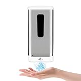 Automatischer Seifenspender, Jewaytec 1000ML Wandmontage Edelstahl Design Desinfektionsspender Sensor Auto Touchless Flüssigkeitsspender für Hotel, Büro, Haus, Restaurant, Silber