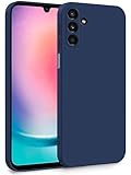MyGadget Hülle für Samsung Galaxy A55 5G - Zweilagige Handyhülle mit Kameraschutz - Cover mit Innenfutter & Silikon außen - Dunkelblau