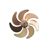 15,2 mm ferngesteuerter Bootspropeller mit sieben Messingflügeln, für ferngesteuerte U-Boot-Modelle, ein linker Propeller