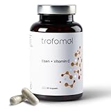 Eisen + Vitamin C – 120 vegane Kapseln – mit Eisen-Bisglycinat & 100 mg Vitamin C – hoch bioverfügbar & magenschonend – laborgeprüft in Deutschland – ohne Zusatzstoffe